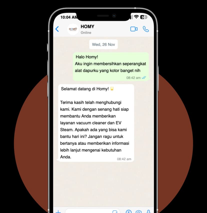 How to order step 1: Reach Out via WhatsApp